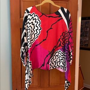 Vibrant Abstract Print Blouse